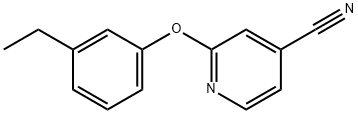 2-(3-乙基苯氧基)吡啶-4-腈,1016887-17-4,结构式