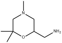 2-Morpholinemethanamine,4,6,6-trimethyl- 化学構造式