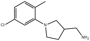 [1-(5-Chloro-2-methylphenyl)pyrrolidin-3-yl]methanamine Structure