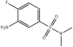 Benzenesulfonamide, 3-amino-4-fluoro-N,N-dimethyl- 化学構造式