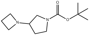 1-Pyrrolidinecarboxylic acid, 3-(1-azetidinyl)-, 1,1-dimethylethyl ester Structure
