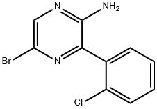 2-Pyrazinamine, 5-bromo-3-(2-chlorophenyl)- Structure