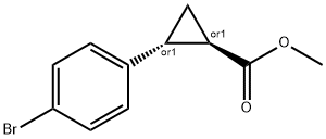 trans -methyl 2-(4-bromophenyl)cyclopropanecarboxylate Struktur