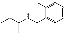 N-(2-氟苄基)-3-甲基丁-2-胺, 1019487-54-7, 结构式