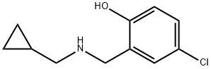 Phenol, 4-chloro-2-[[(cyclopropylmethyl)amino]methyl]- Structure