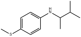 Benzenamine, N-(1,2-dimethylpropyl)-4-(methylthio)- 化学構造式