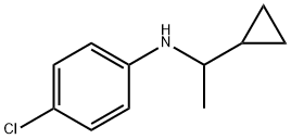 Benzenamine, 4-chloro-N-(1-cyclopropylethyl)- Structure