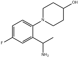 4-Piperidinol, 1-[2-(1-aminoethyl)-4-fluorophenyl]- Structure