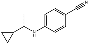Benzonitrile, 4-[(1-cyclopropylethyl)amino]- Structure
