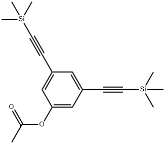 Phenol, 3,5-bis[2-(trimethylsilyl)ethynyl]-, 1-acetate 化学構造式