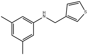 3,5-二甲基-N-(噻吩-3-基甲基)苯胺 结构式