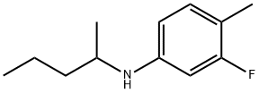 Benzenamine, 3-fluoro-4-methyl-N-(1-methylbutyl)- Structure