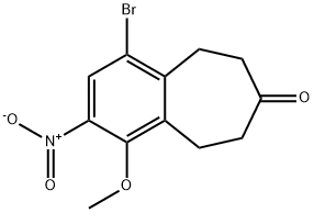 4-bromo-1-methoxy-2-nitro-8,9-dihydro-5H-benzo[7]annulen-7(6H)-one Structure