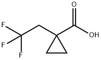 1-(2,2,2-trifluoroethyl)cyclopropane-1-carboxylic acid 化学構造式