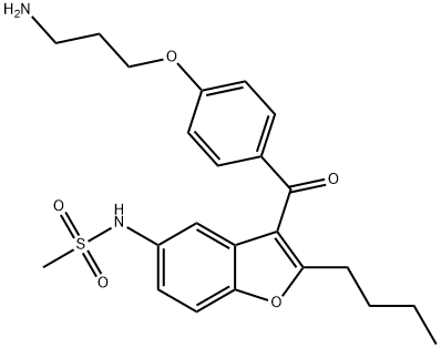 Methanesulfonamide, N-[3-[4-(3-aminopropoxy)benzoyl]-2-butyl-5-benzofuranyl]- Structure