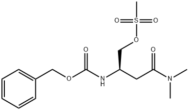 Carbamic acid, N-[(1R)-3-(dimethylamino)-1-[[(methylsulfonyl)oxy]methyl]-3-oxopropyl]-, phenylmethyl ester