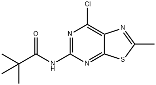 N-(7-氯-2-甲基噻唑并[5,4-D]嘧啶-5-基)新戊酰胺, 1028332-12-8, 结构式