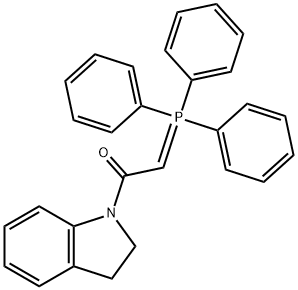 2,3-Dihydro-1-<(triphenylphosphoranyliden)acetyl>indol Structure