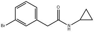 Benzeneacetamide, 3-bromo-N-cyclopropyl- Structure