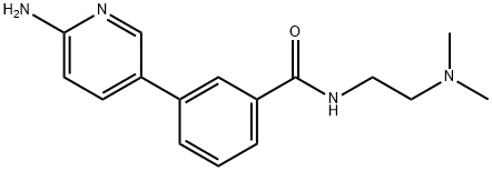 Benzamide, 3-(6-amino-3-pyridinyl)-N-[2-(dimethylamino)ethyl]- 化学構造式
