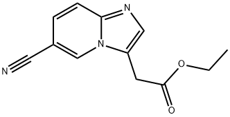 2-(6-氰基咪唑并[1,2-A]吡啶-3-基)乙酸乙酯 结构式