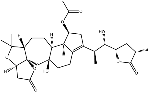 2H-Furo[3,2-b]indeno[4',5':5,6]cyclohepta[1,2-c]furan-2-one, 8-(acetyloxy)-3,3a,5,5a,6,7,7a,7b,8,9,11,12,12a,13-tetradecahydro-12a-hydroxy-10-[(1S,2S)-2-hydroxy-1-methyl-2-[(2S,4S)-tetrahydro-4-methyl-5-oxo-2-furanyl]ethyl]-5,5,7b-trimethyl-, (3aR,5aS,7aS,7bR,8S,12aS,13aR)-|