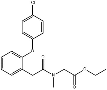 N-(2-(2-(4-氯苯氧基)苯基)乙酰基)-N-甲基甘氨酸甲酯, 1035404-17-1, 结构式