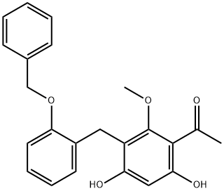 1-[4,6-Dihydroxy-2-methoxy-3-[[2-(phenylmethoxy)phenyl]methyl]phenyl]
ethanone