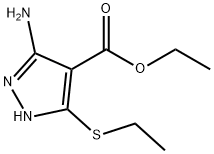 1H-Pyrazole-4-carboxylic acid, 3-amino-5-(ethylthio)-, ethyl ester,1037765-43-7,结构式