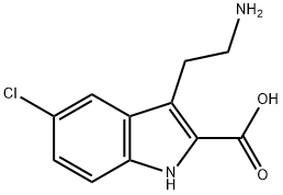 3-(2-氨基乙基)-5-氯-1H-吲哚-2-甲酸, 103795-47-7, 结构式