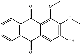 3-羟基-1,2-二甲氧基蒽醌 结构式