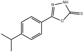 1,3,4-Oxadiazole-2(3H)-thione, 5-[4-(1-methylethyl)phenyl]- 化学構造式