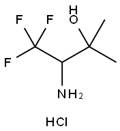 2-Butanol, 3-amino-4,4,4-trifluoro-2-methyl-, hydrochloride (1:1) 化学構造式