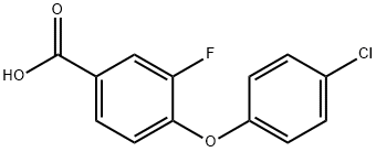 4-(4-氯苯氧基)-3-氟苯甲酸 结构式