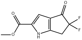 Cyclopenta[b]pyrrole-2-carboxylic acid, 5,5-difluoro-1,4,5,6-tetrahydro-4-oxo-, methyl ester Structure