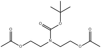 Carbamic acid, N,N-bis[2-(acetyloxy)ethyl]-, 1,1-dimethylethyl ester Structure