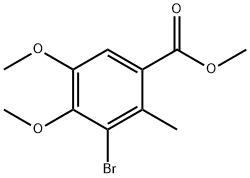 Benzoic acid, 3-bromo-4,5-dimethoxy-2-methyl-, methyl ester Structure