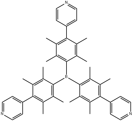 tris(4-(4-pyridyl)duryl)borane 化学構造式