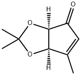 4H-Cyclopenta-1,3-dioxol-4-one, 3a,6a-dihydro-2,2,6-trimethyl-, (3aR,6aR)- Struktur