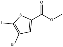 4-溴-5-碘噻吩-2-羧酸甲酯,1047635-94-8,结构式