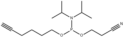 Phosphoramidous acid, N,N-bis(1-methylethyl)-, 2-cyanoethyl 5-hexyn-1-yl ester Structure