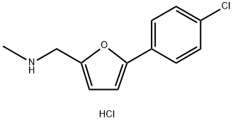 {[5-(4-Chlorophenyl)furan-2-yl]methyl}(methyl)amine Hydrochloride Structure