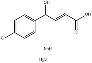 2-Butenoic acid, 4-(4-chlorophenyl)-4-hydroxy-, sodium salt, hydrate (1:1:1), (2E)- 化学構造式