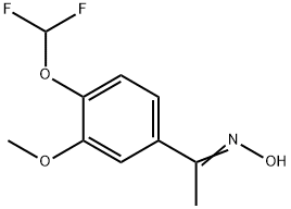 N-{1-[4-(difluoromethoxy)-3-methoxyphenyl]ethylidene}hydroxylamine Structure