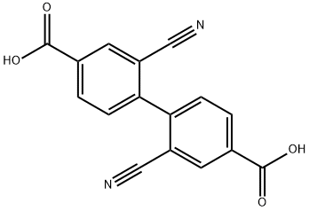 [1,1'-Biphenyl]-4,4'-dicarboxylic acid, 2,2'-dicyano-,1052137-51-5,结构式