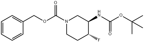 (3R,4R)-benzyl 3-((tert-butoxycarbonyl)amino)-4-fluoropiperidine-1-carboxylate(WXFC0382) Struktur
