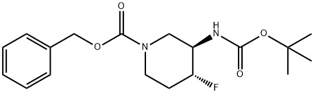 (3R,4R)-benzyl 3-((tert-butoxycarbonyl)amino)-4-fluoropiperidine-1-carboxylate(WXFC0382) Structure