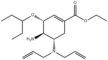 1-Cyclohexene-1-carboxylic acid, 4-amino-5-(di-2-propen-1-ylamino)-3-(1-ethylpropoxy)-, ethyl ester, (3R,4R,5S)-|奥司他韦杂质91