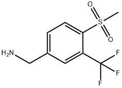[4-Methanesulfonyl-3-(trifluoromethyl)phenyl]methanamine Structure