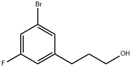 3-(3-溴-5-氟苯基)丙-1-醇, 1057671-49-4, 结构式